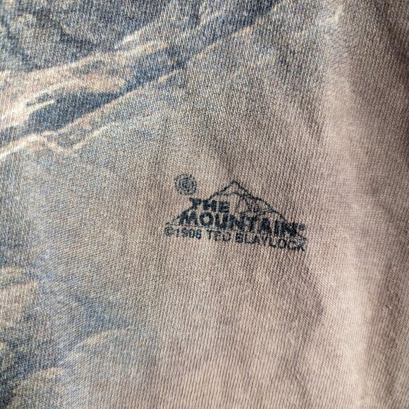 Vintage 1996 The Mountain Ted Blaylock Majestic Eagle Wilderness Scene Shirt - Picture 2 of 7
